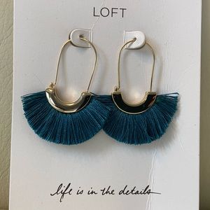 Loft blue/green tassel earrings